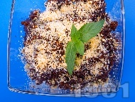 Рецепта Шоколадово ризото (мляко с ориз и шоколад) с готварска сметана, орехи, канела и течен подсладител (без захар)